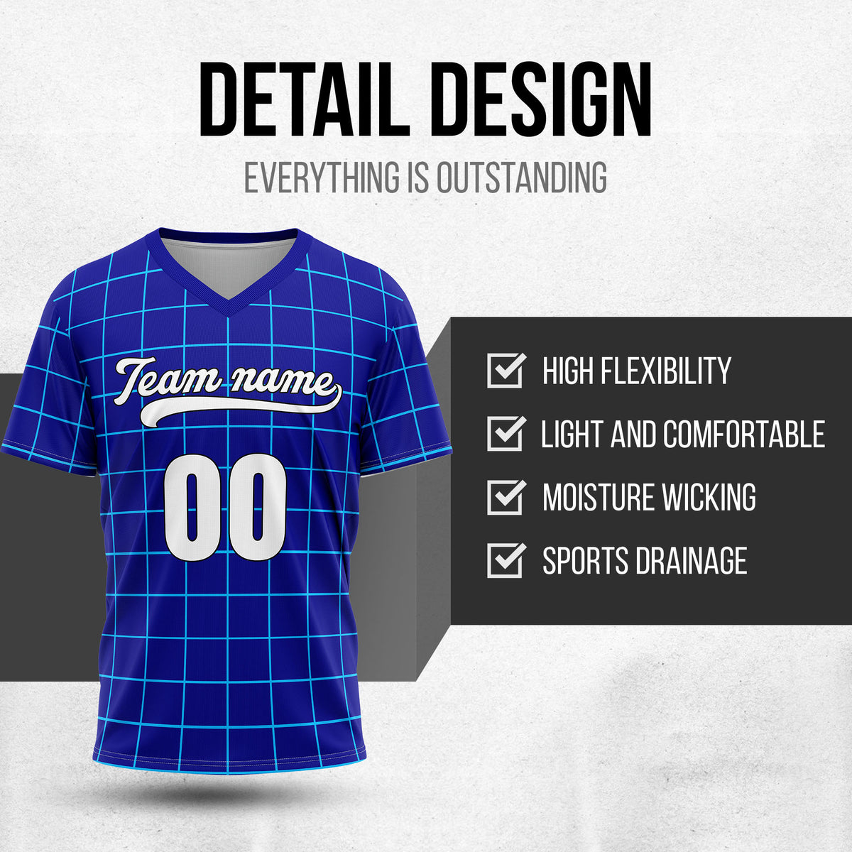 Custom Storm Matrix Blue Baseball Sports Jersey Personalized Uniform with Name & Number