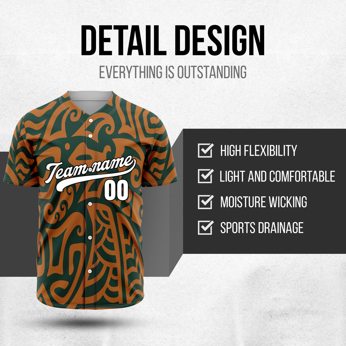 Custom Hawaii Blaze Teal Baseball Sports Jersey Personalized Uniform with Name & Number