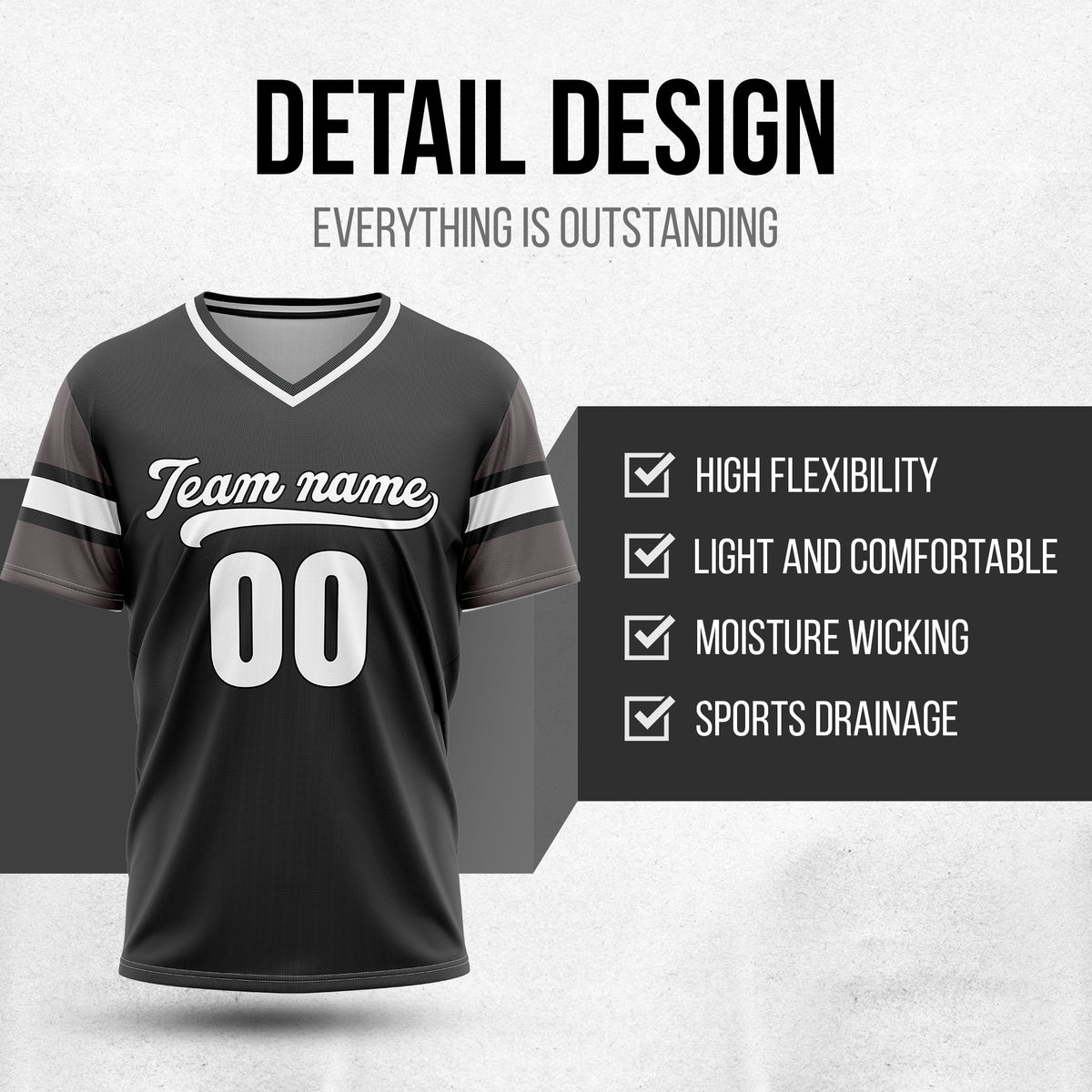 Custom StormLine Dark Grey Pullover Baseball Sports Jersey Personalized Uniform with Name & Number