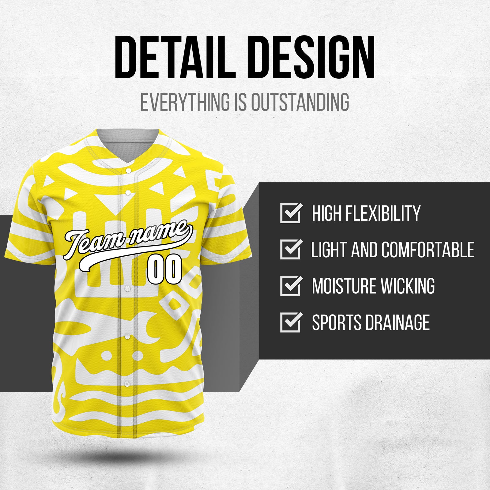 Custom Hawaii Hustle Yellow Baseball Sports Jersey Personalized Uniform with Name & Number