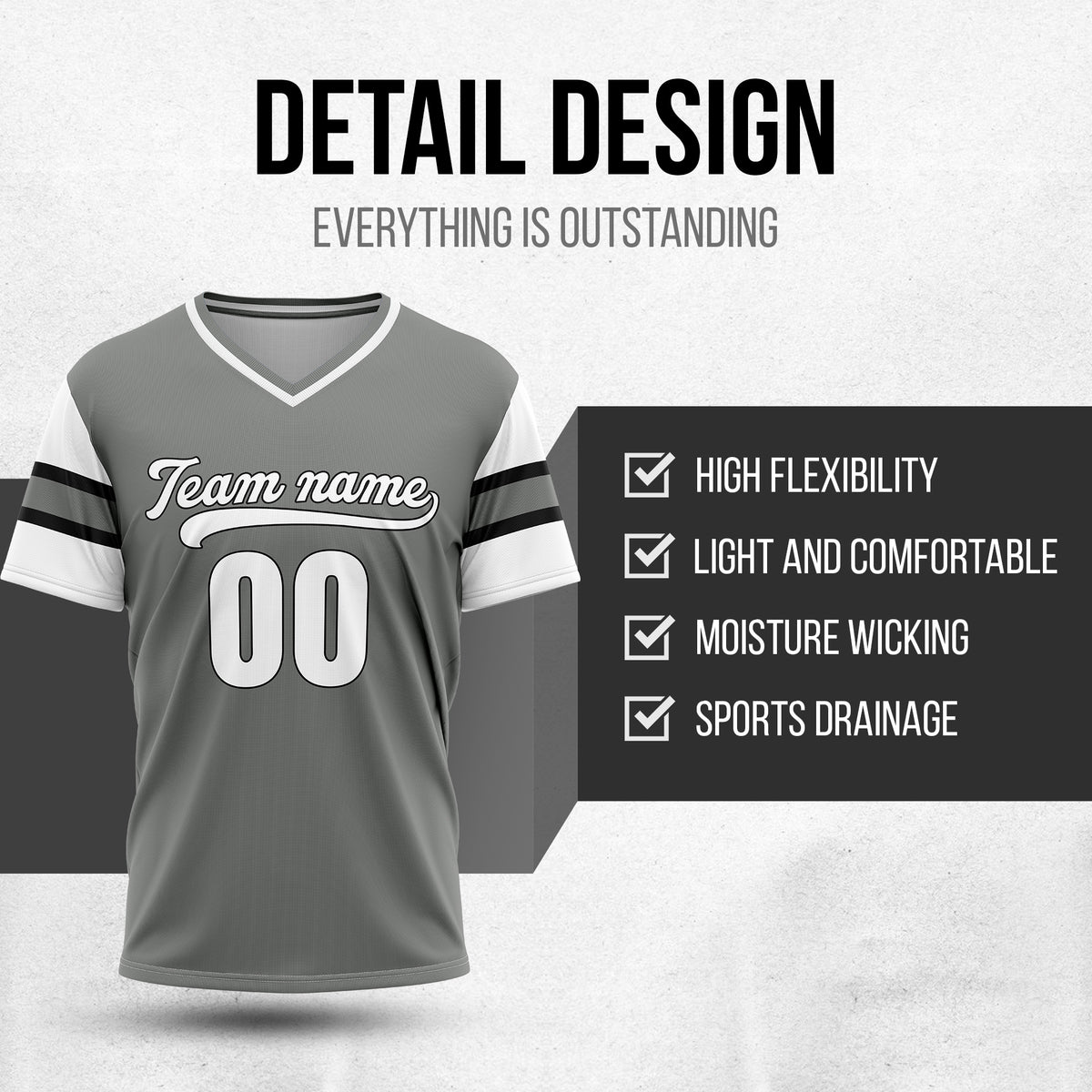 Custom StormLine Grey Pullover Baseball Sports Jersey Personalized Uniform with Name & Number