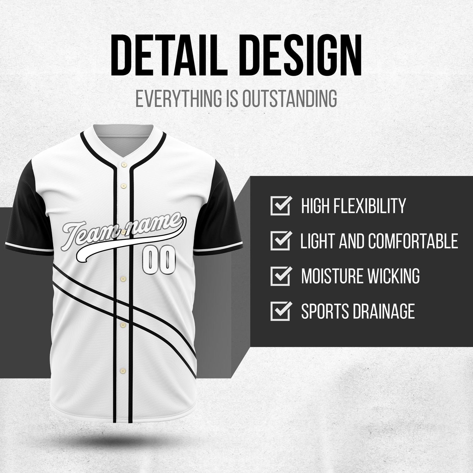 Custom Swift White Raglan Style Baseball Sports Jersey Personalized Uniform with Name & Number