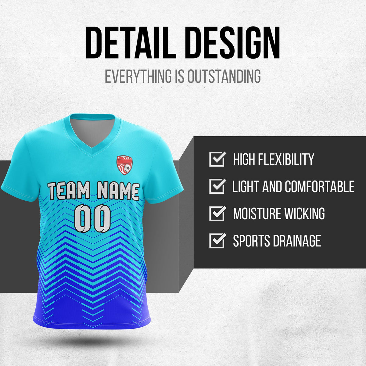 Custom Apex Strike V-Side Pattern D5 Soccer Sport Tops Jersey