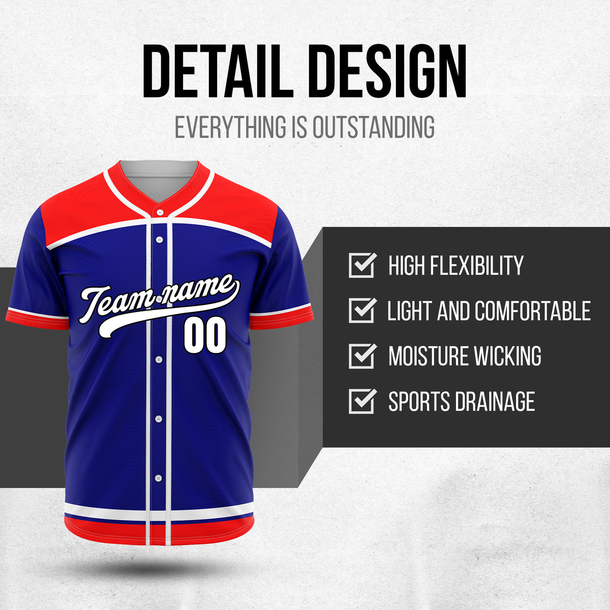 Custom Marquee Classic Baseball Navy Sports Jersey Personalized Uniform with Name & Number