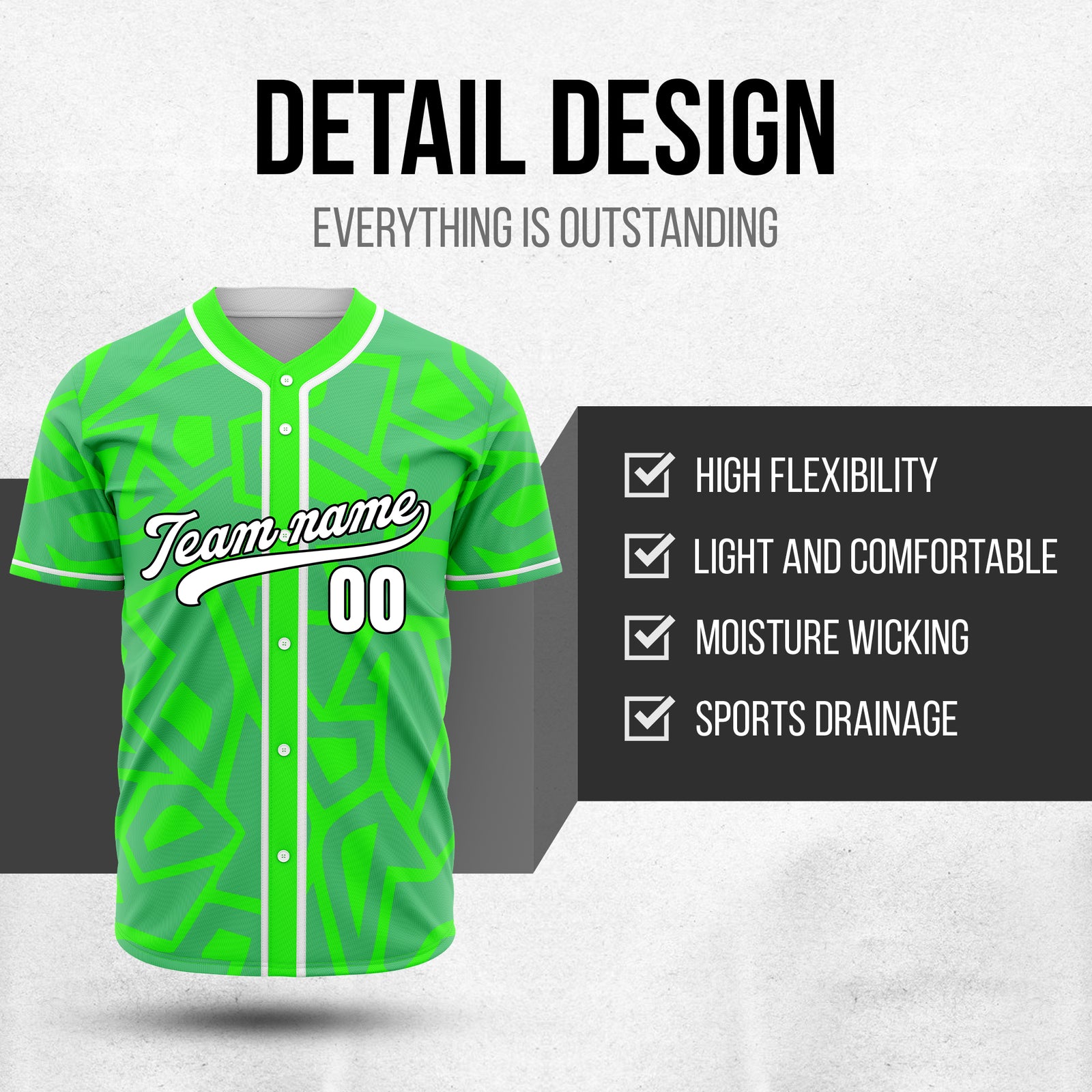 Custom Shadow Rebels Neon Green Baseball Sports Jersey Personalized Uniform with Name & Number