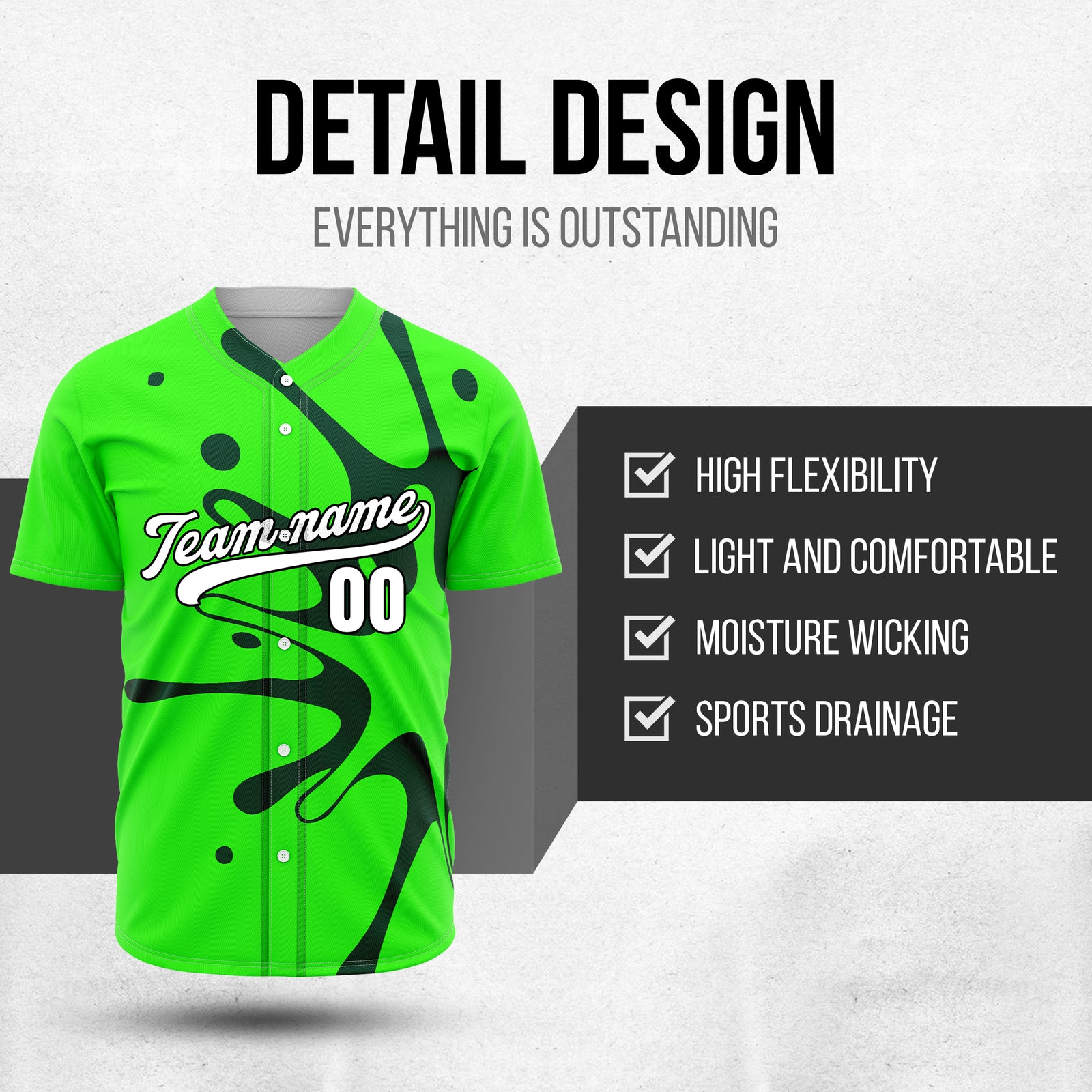 Custom Ink Surge Neon Green Sports Jersey Personalized Uniform with Name & Number