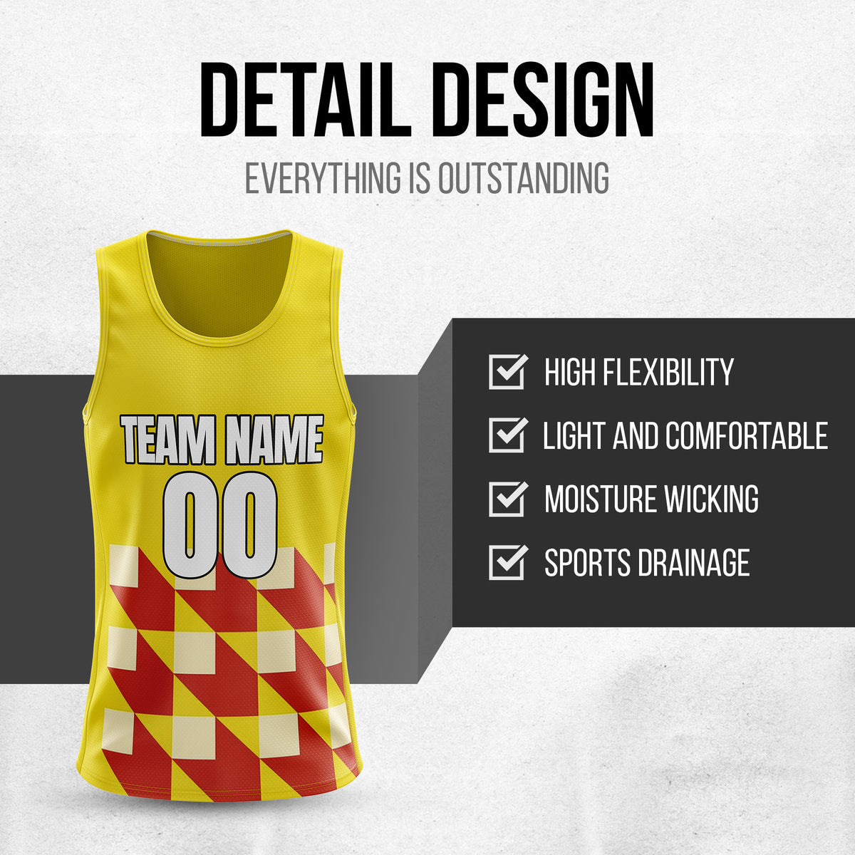 Custom Elite Yellow Color Block Basketball Sets