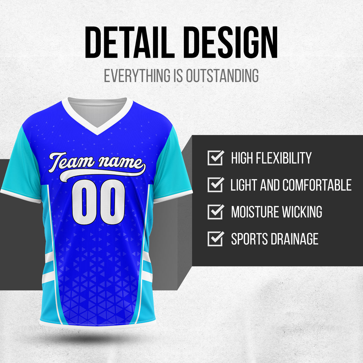 Custom HexaFade Blue Pullover Baseball Sports Jersey Personalized Uniform with Name & Number