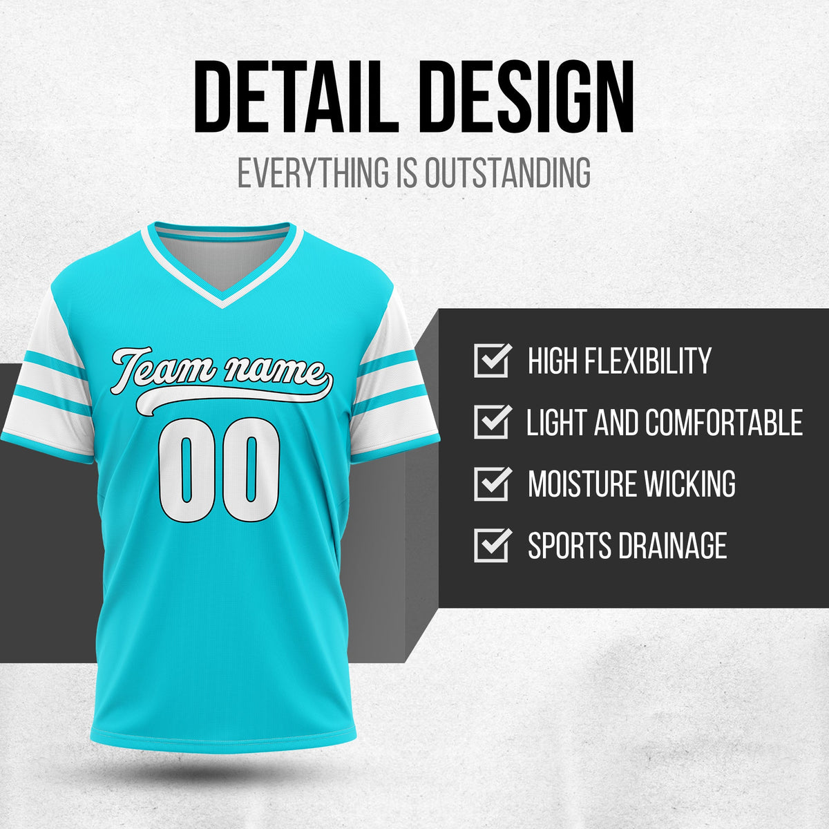 Custom StormLine Aqua Pullover Baseball Sports Jersey Personalized Uniform with Name & Number