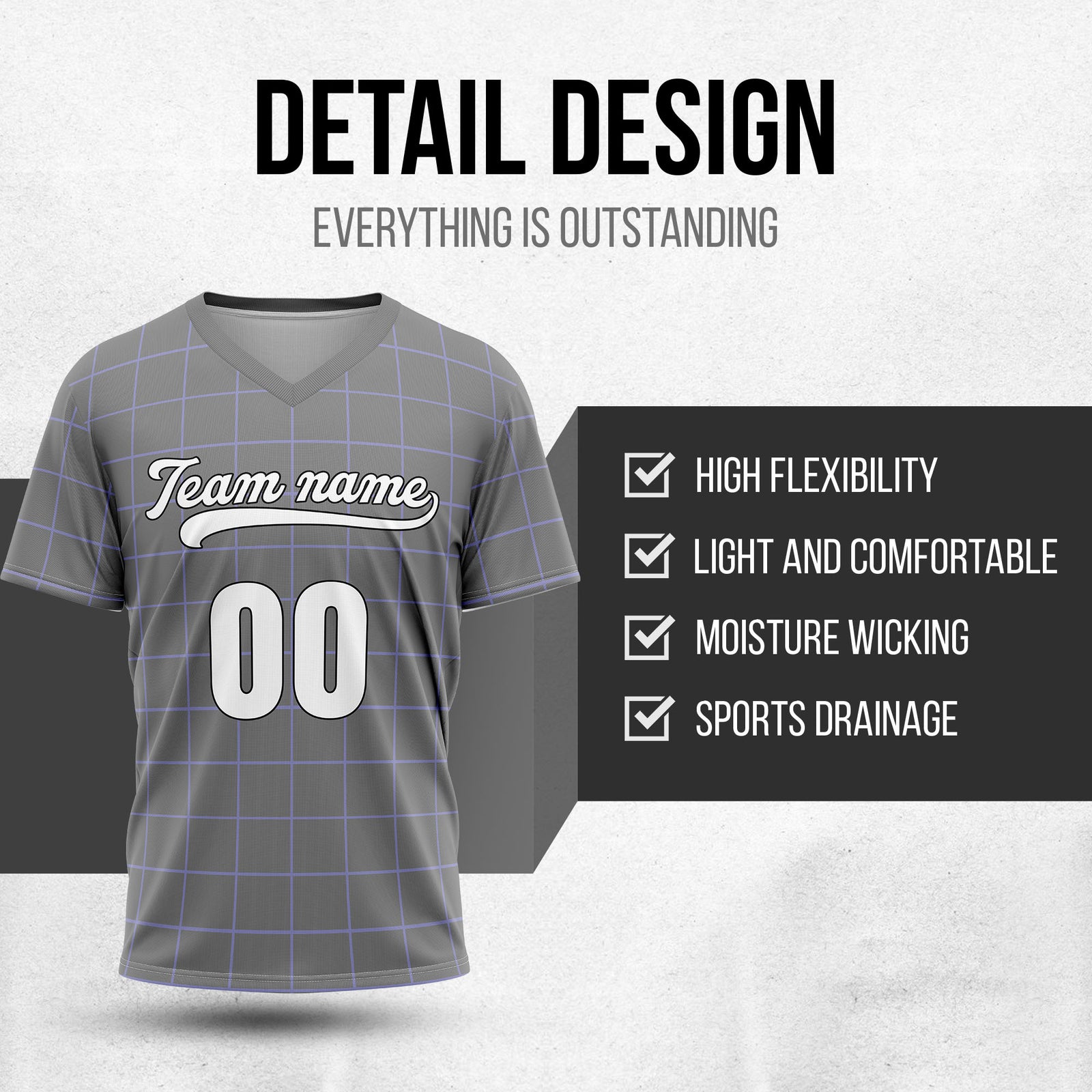 Custom Storm Matrix Grey Baseball Sports Jersey Personalized Uniform with Name & Number