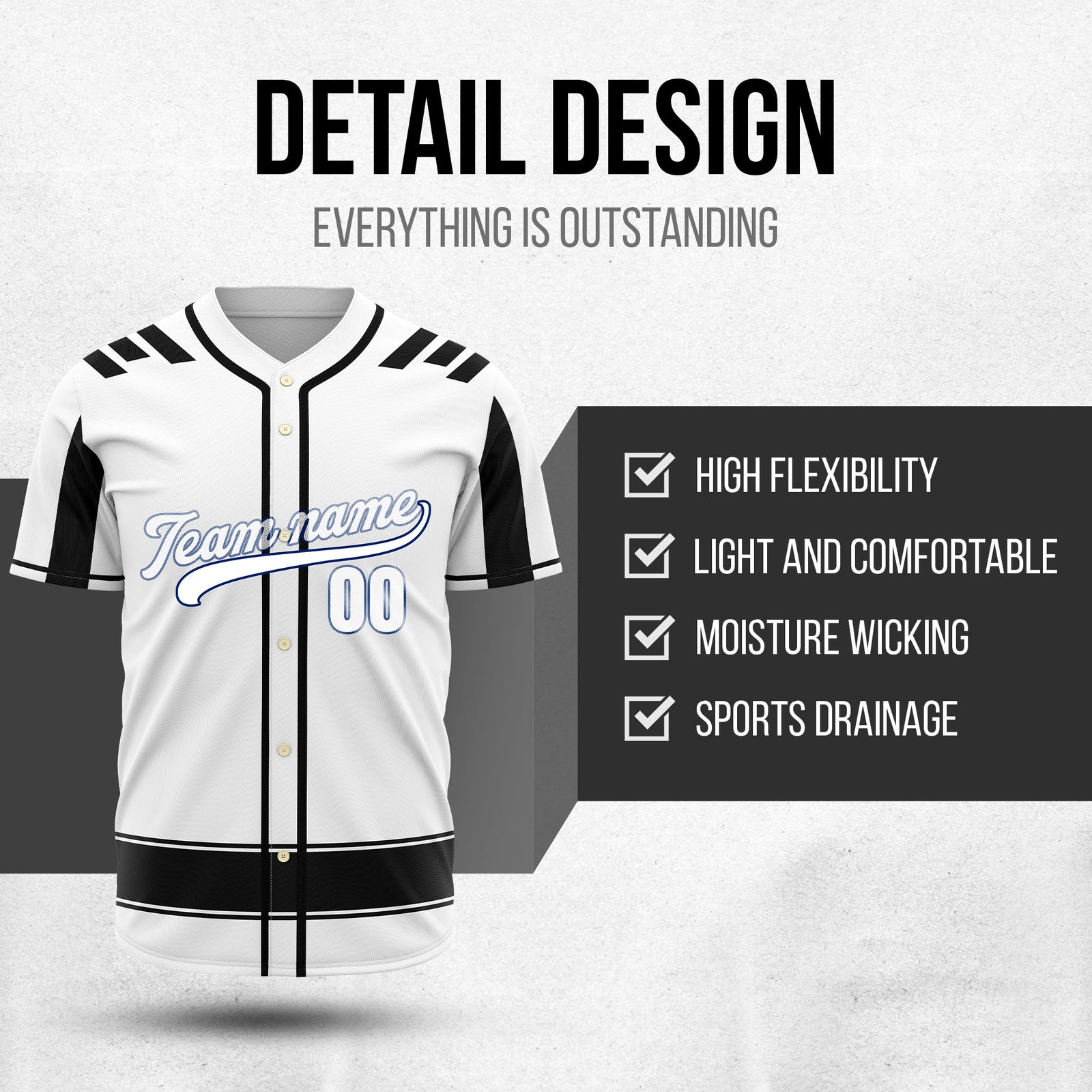 Custom Radiant Strike White Raglan Style Baseball Sports Jersey Personalized Uniform with Name & Number