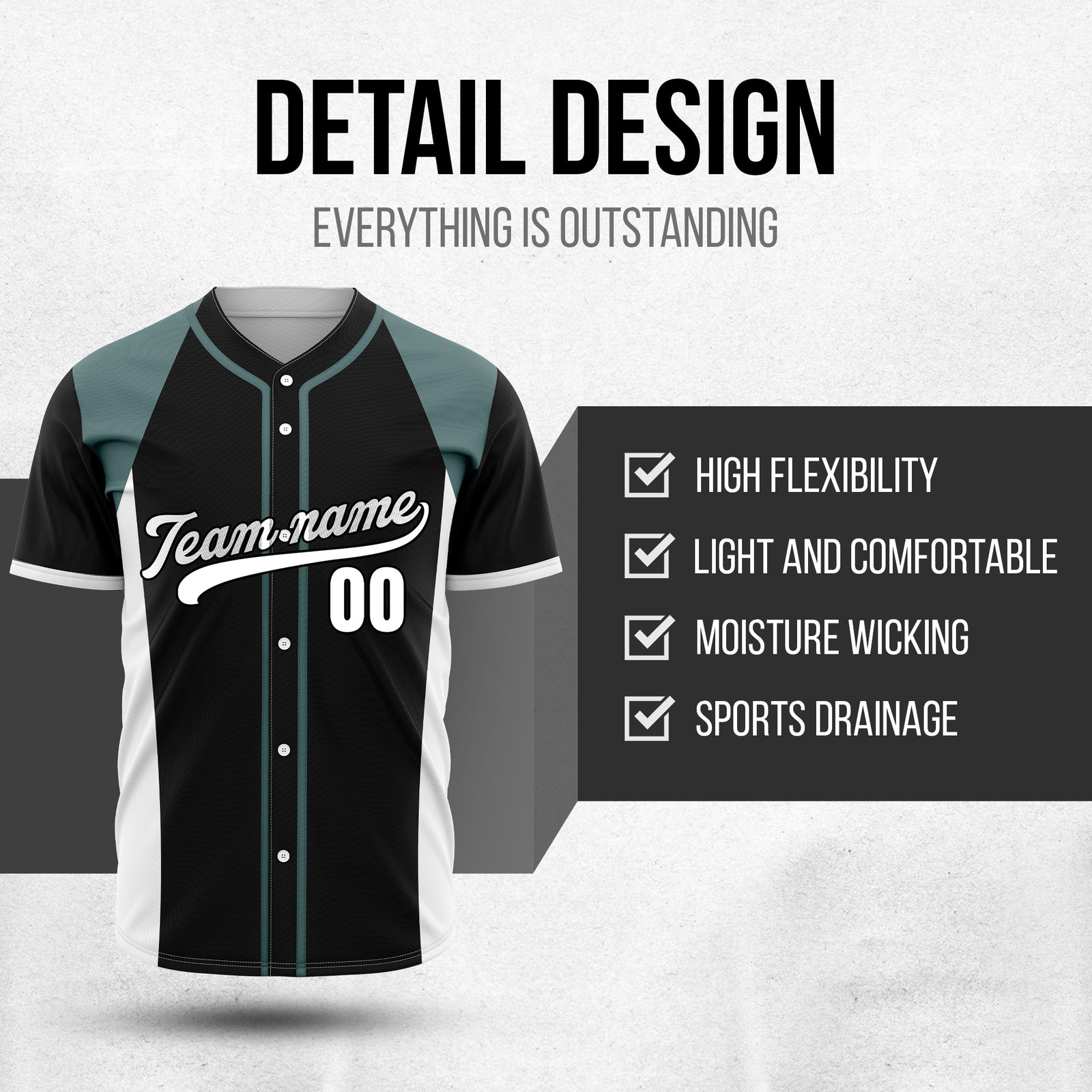 Custom Timeless Stripes Baseball Black Sports Jersey Personalized Uniform with Name & Number