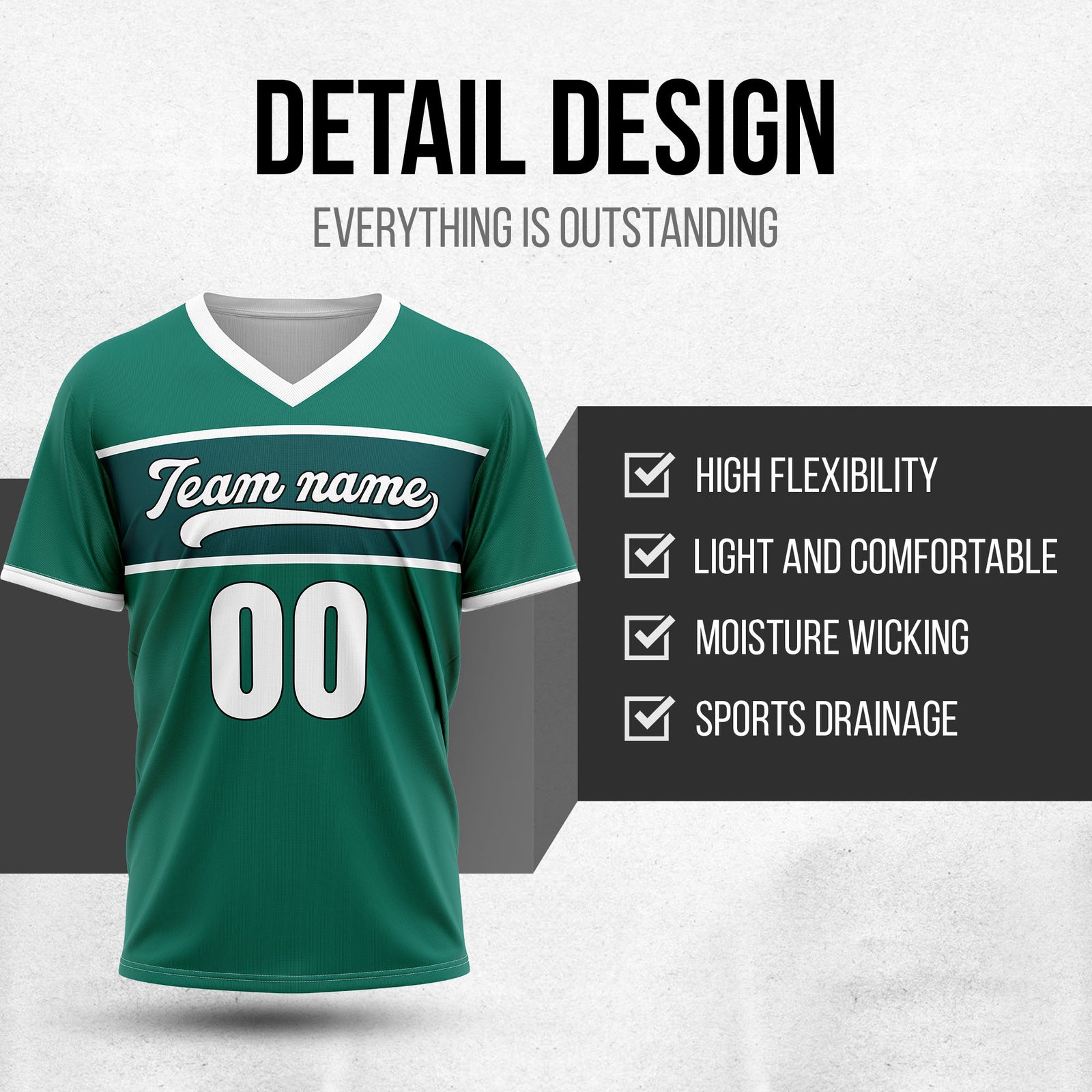Custom ProEdge Teal Baseball Sports Jersey Personalized Uniform with Name & Number