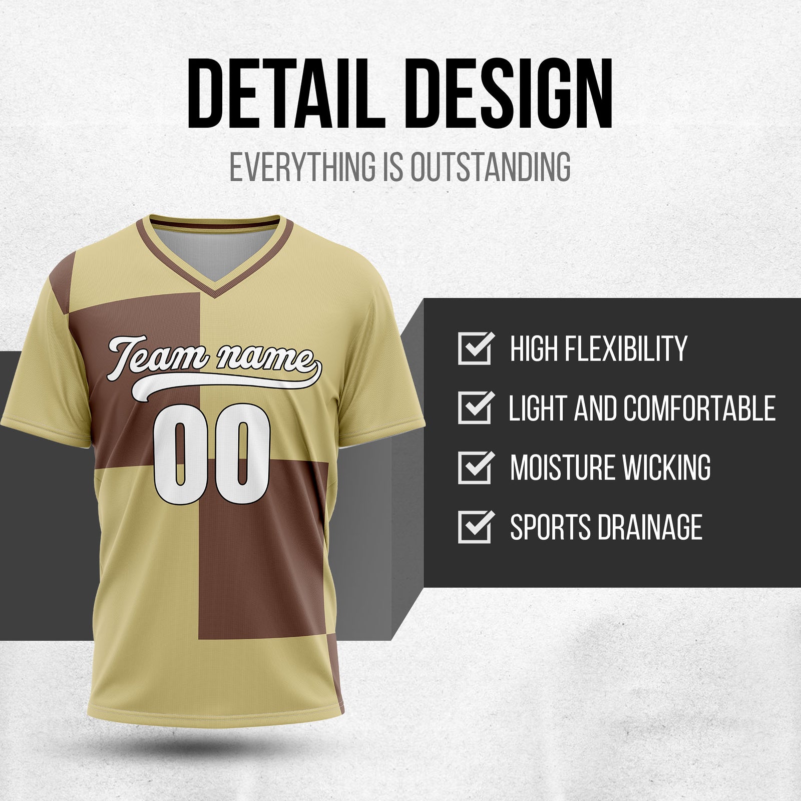 Custom Apex Colorblock Khaki Baseball Sports Jersey Personalized Uniform with Name & Number