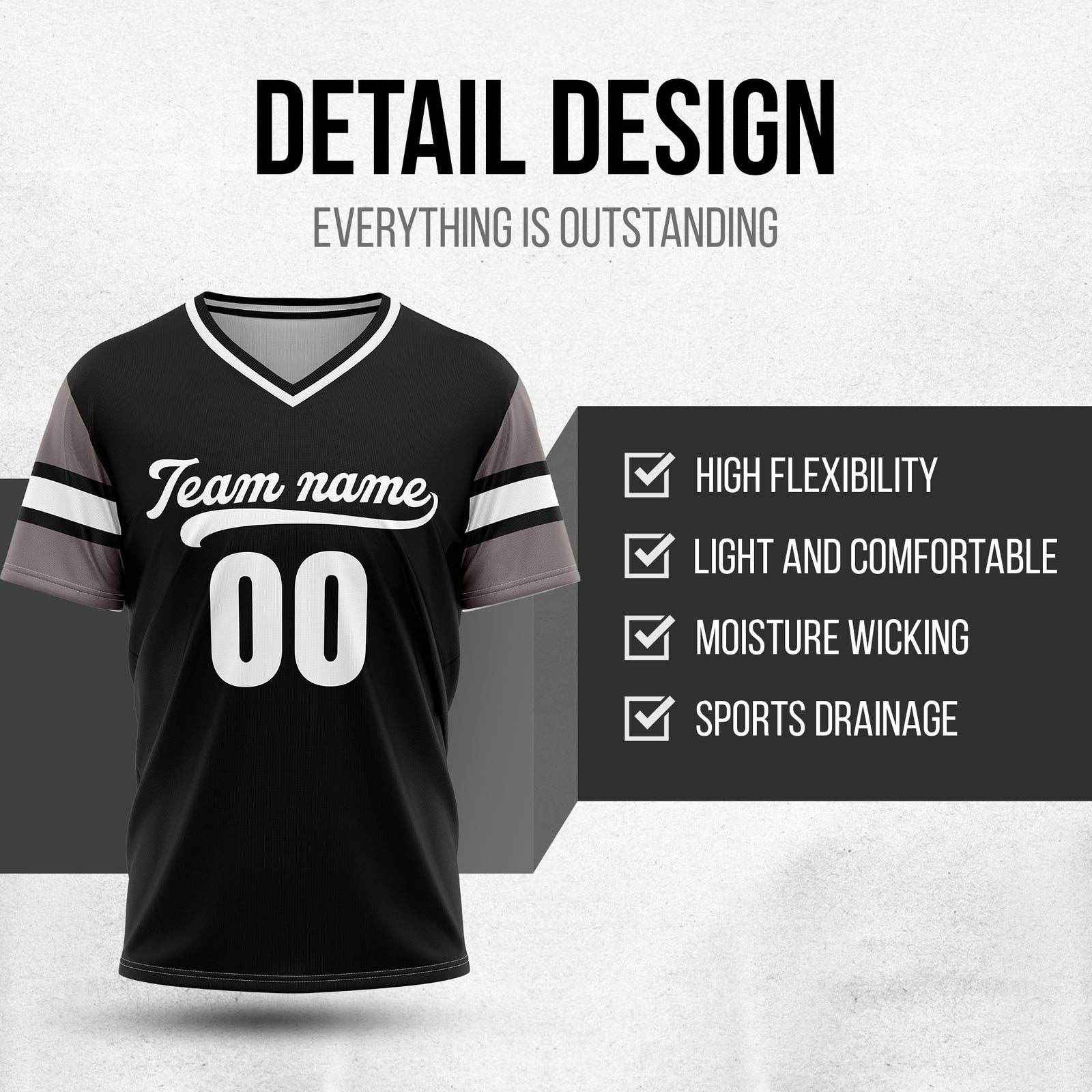Custom StormLine Black Pullover Baseball Sports Jersey Personalized Uniform with Name & Number