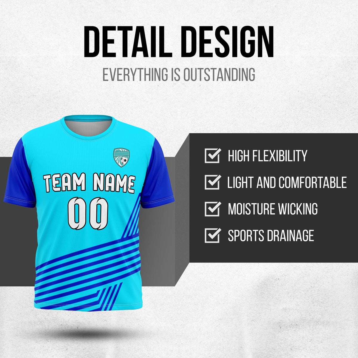 Custom Soccer R Side Pattern D4 Rapid Line Sports Tops Jersey