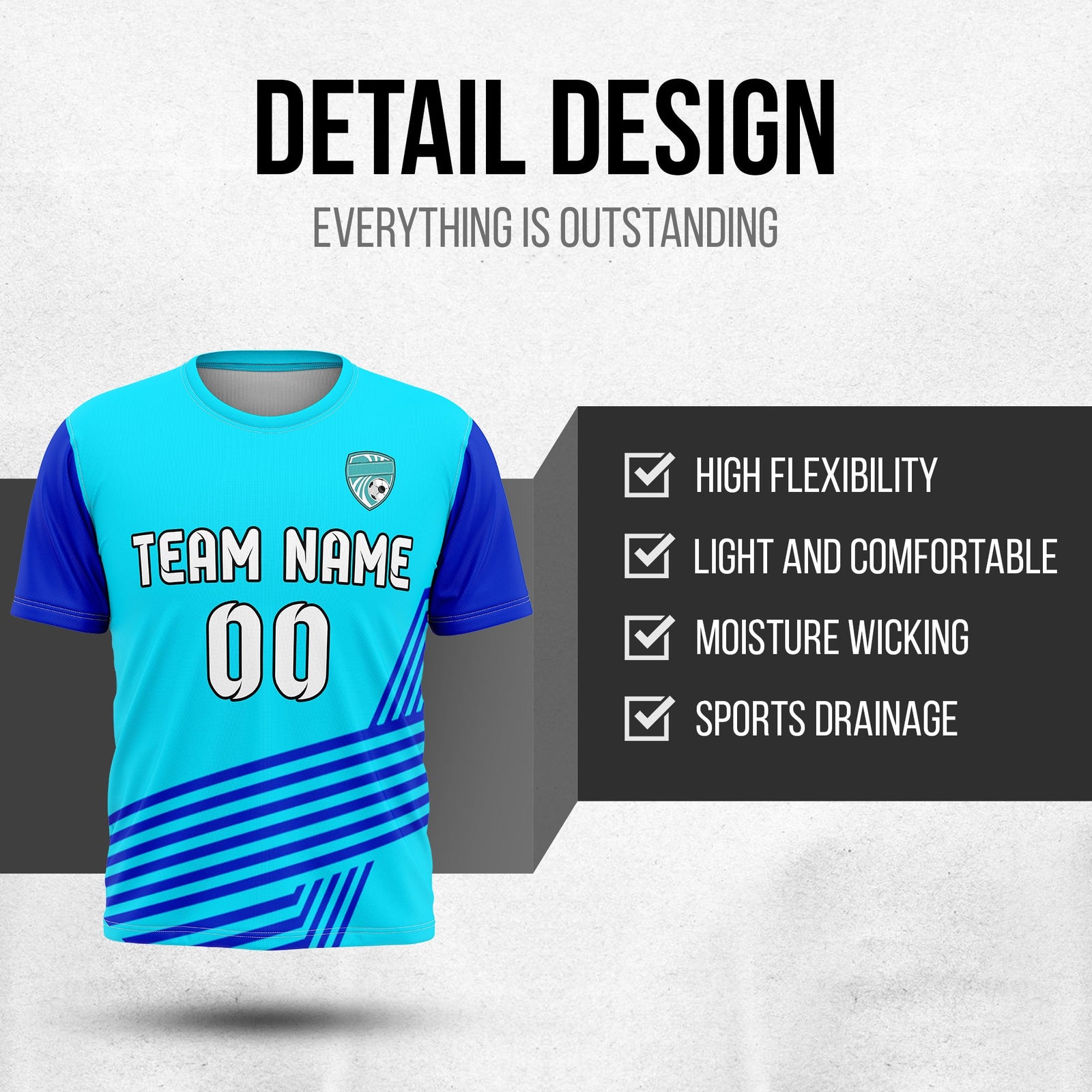 Custom Soccer R Side Pattern D4 Rapid Line Sports Tops Jersey