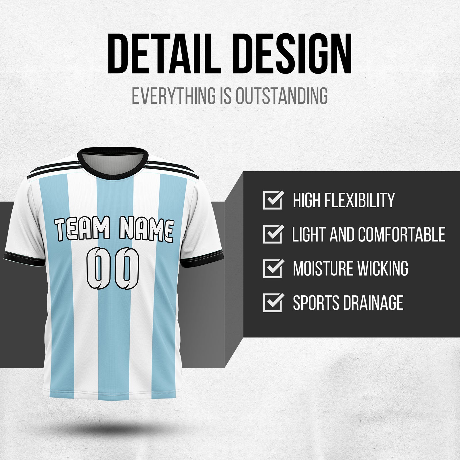 Custom ARGENTINA Fan Jersey Personalized with Name & Number