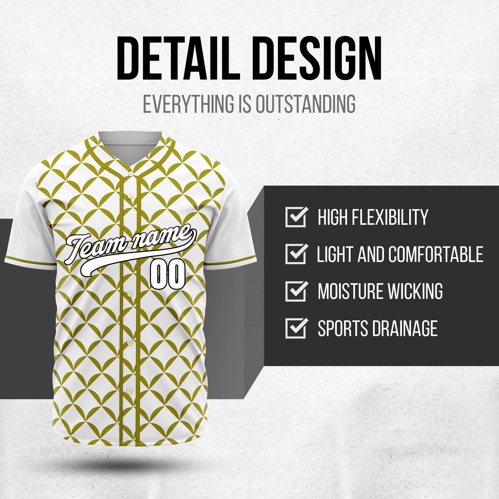 Custom Vertex Vibe White Baseball Sports Jersey Personalized Uniform with Name & Number