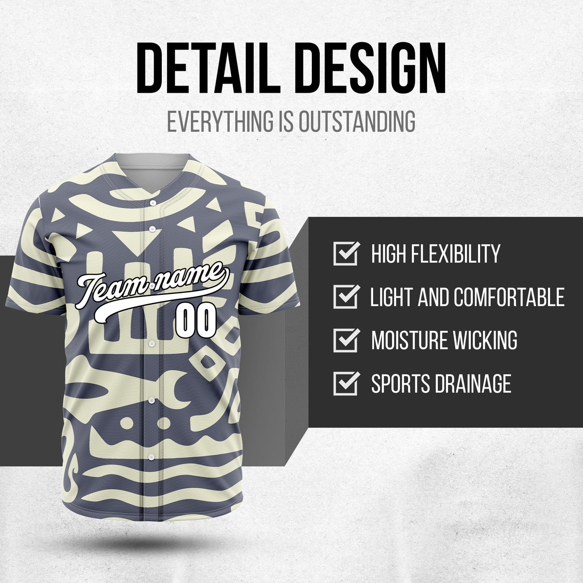 Custom Hawaii Hustle Dark Grey Baseball Sports Jersey Personalized Uniform with Name & Number