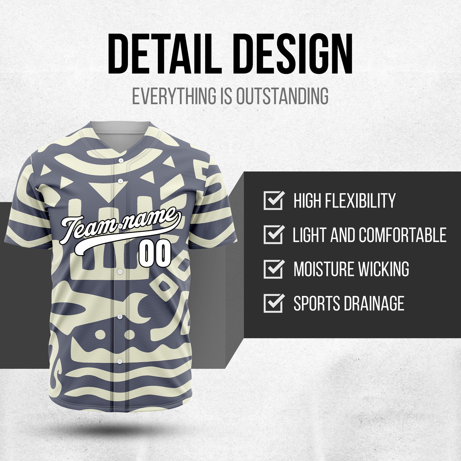 Custom Hawaii Hustle Dark Grey Baseball Sports Jersey Personalized Uniform with Name & Number