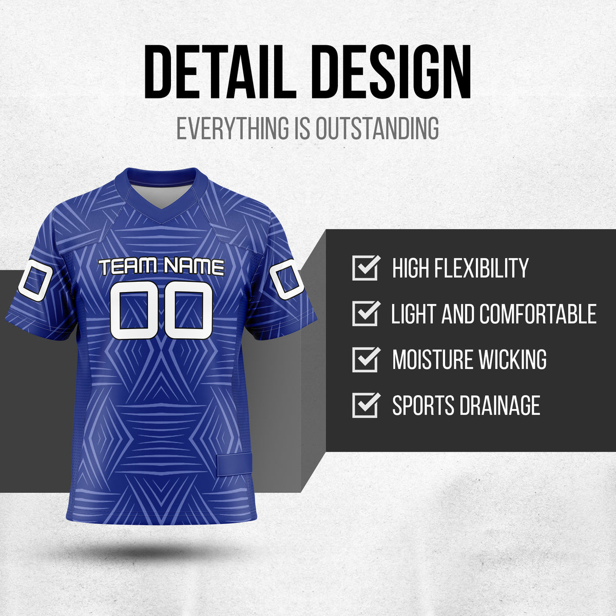 Custom Elite Navy Graffiti Line Mesh Authentic Football Jersey