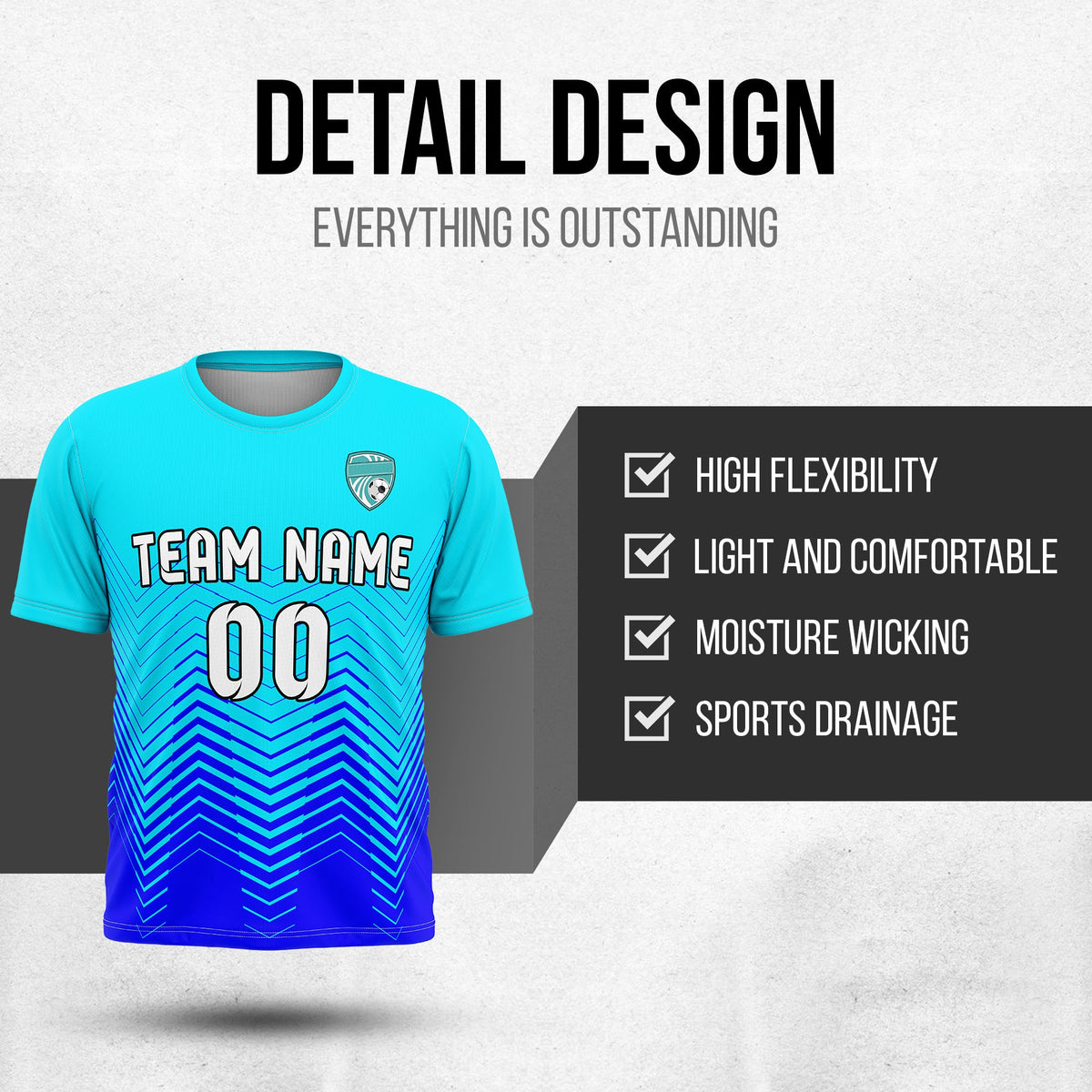 Custom Soccer R Side Pattern D5 Apex Strike Sports Tops Jersey