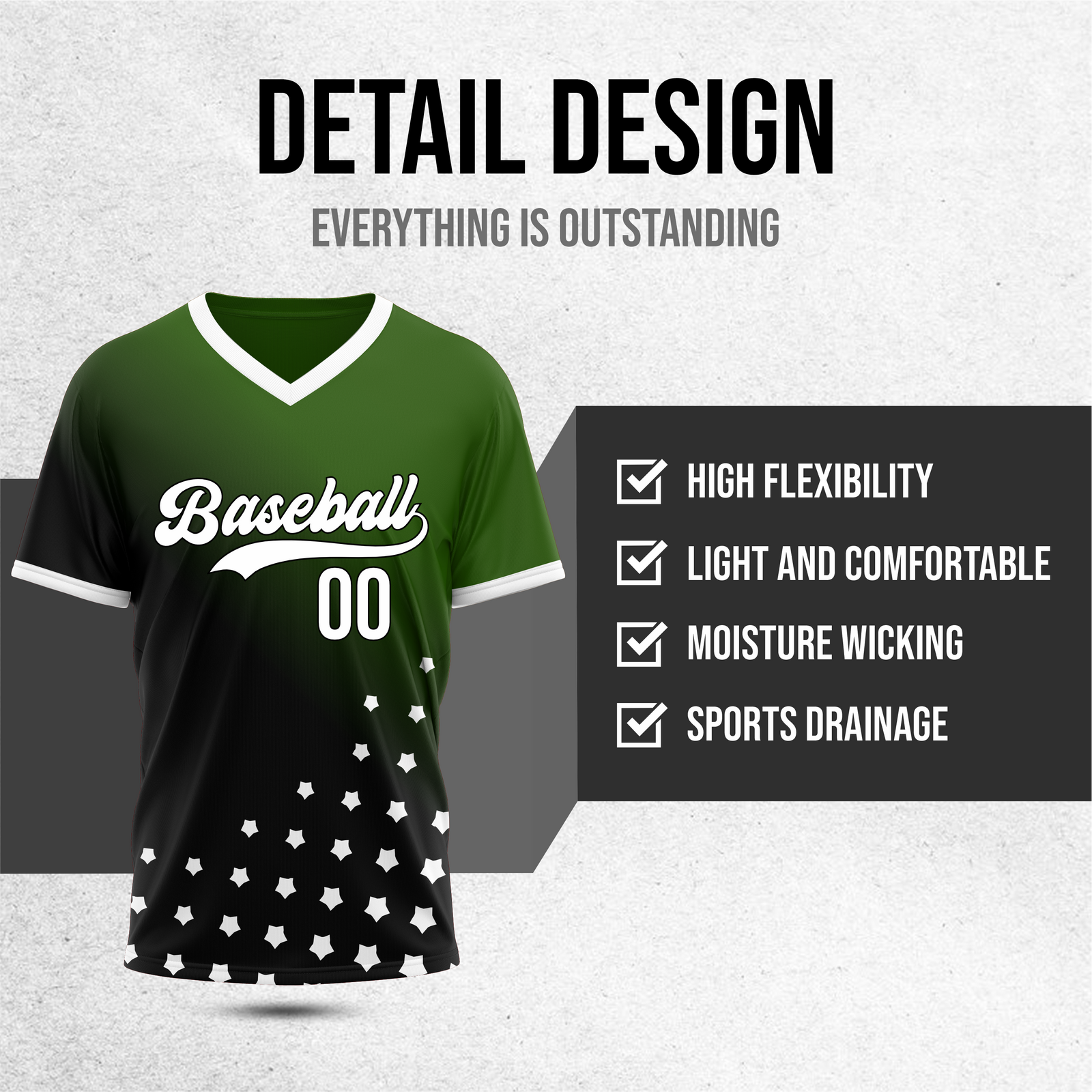 Custom Twilight Stars Baseball Black Sports Jersey Personalized Uniform with Name & Number