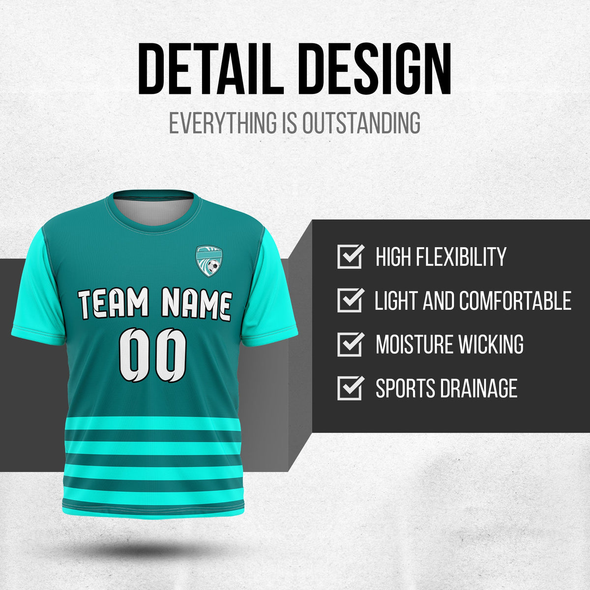 Custom Soccer R Stripes Volt Stripe D5 Sports Tops Jersey