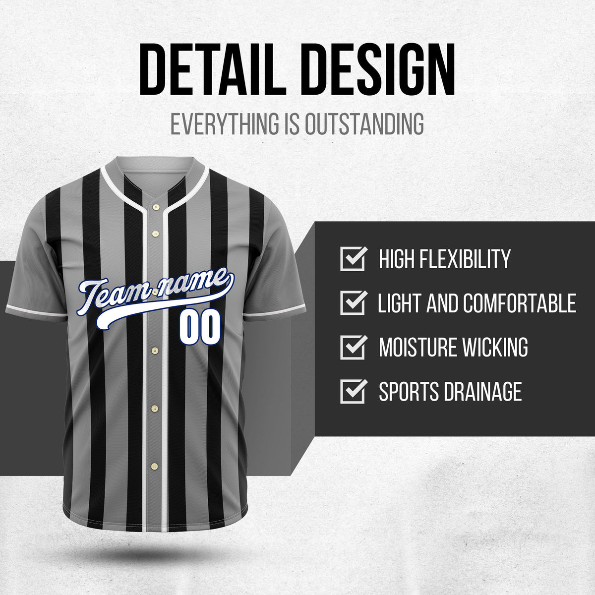 Custom Strikeforce Grey Raglan Style Baseball Sports Jersey Personalized Uniform with Name & Number