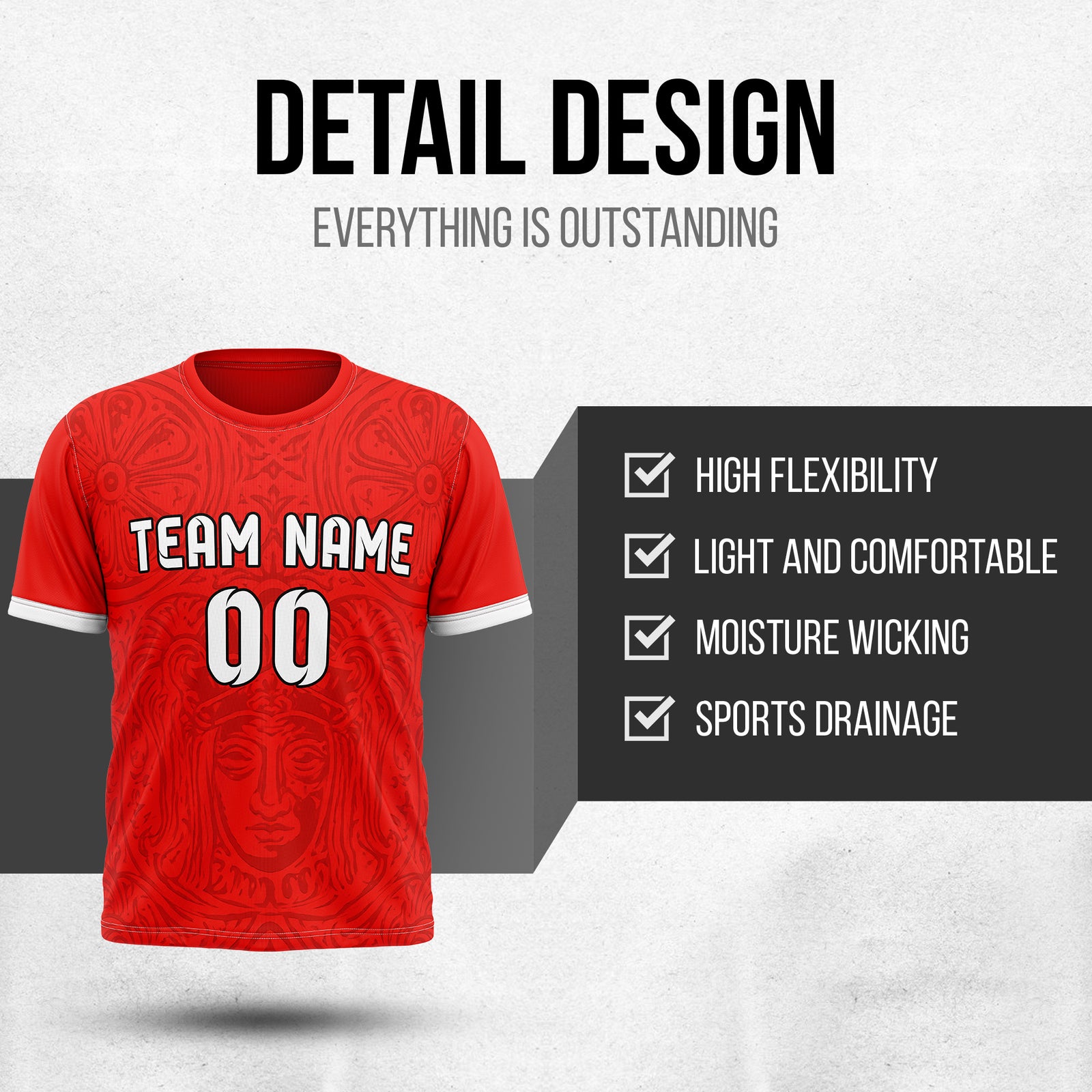 Custom TUNISIA Fan Jersey Personalized with Name & Number