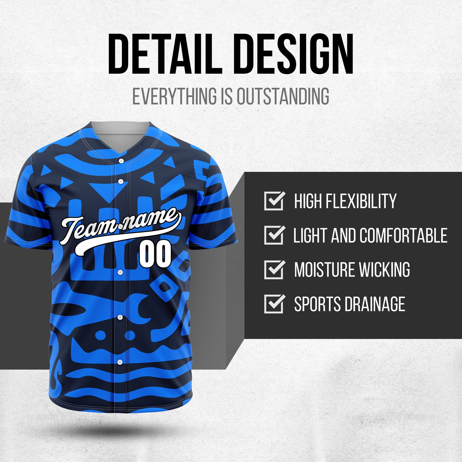 Custom Hawaii Hustle Navy Baseball Sports Jersey Personalized Uniform with Name & Number