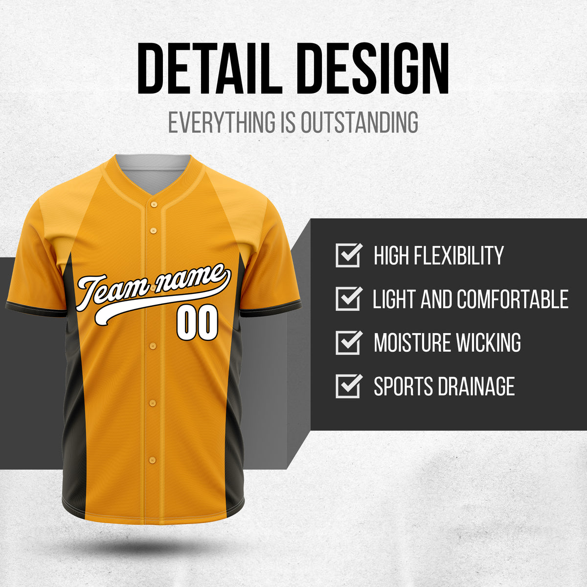 Custom Timeless Stripes Baseball Orange Sports Jersey Personalized Uniform with Name & Number