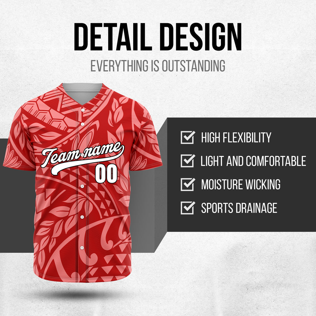 Custom Hawaii Storm Red Baseball Sports Jersey Personalized Uniform with Name & Number