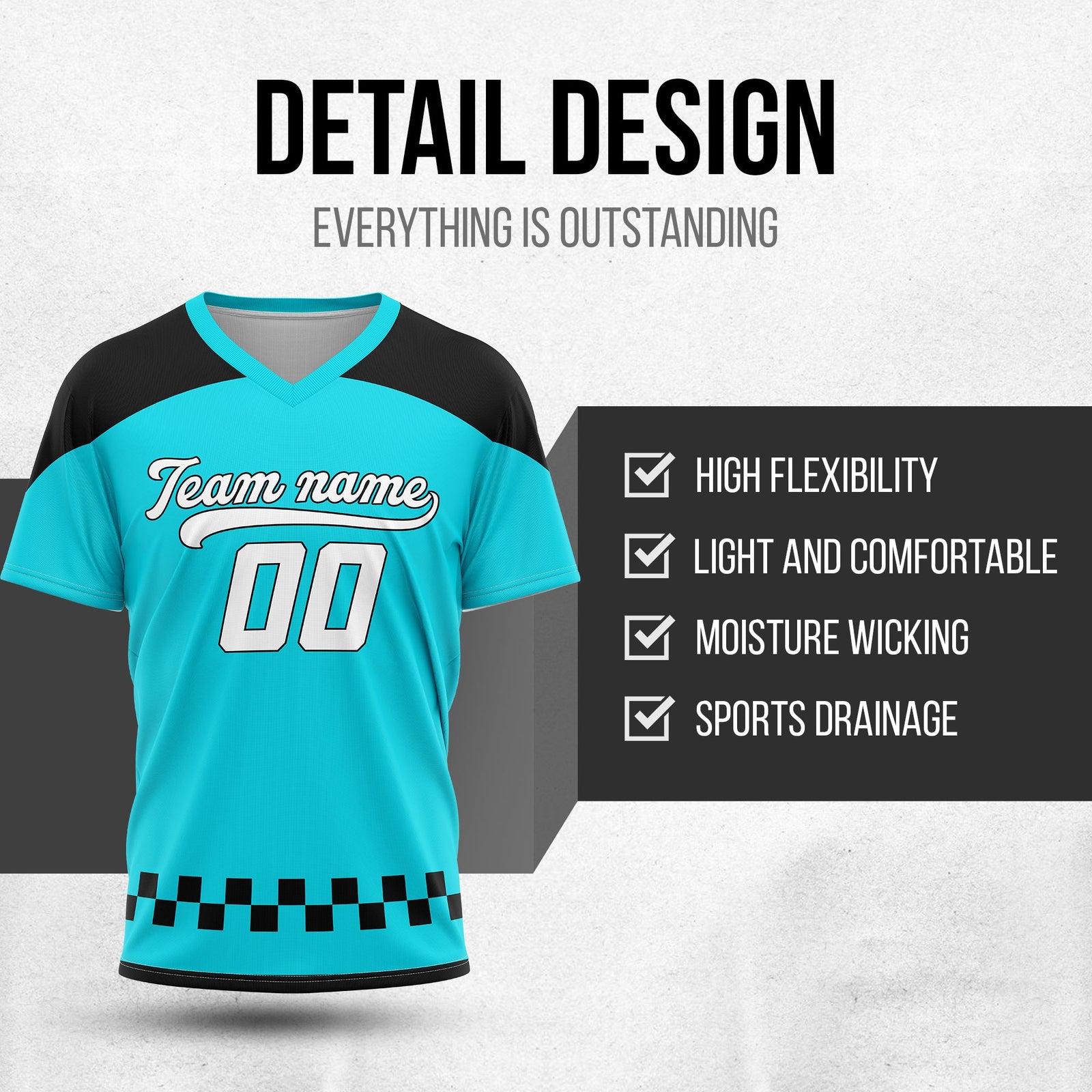 Custom Darkvolt Aqua Pullover Baseball Sports Jersey Personalized Uniform with Name & Number