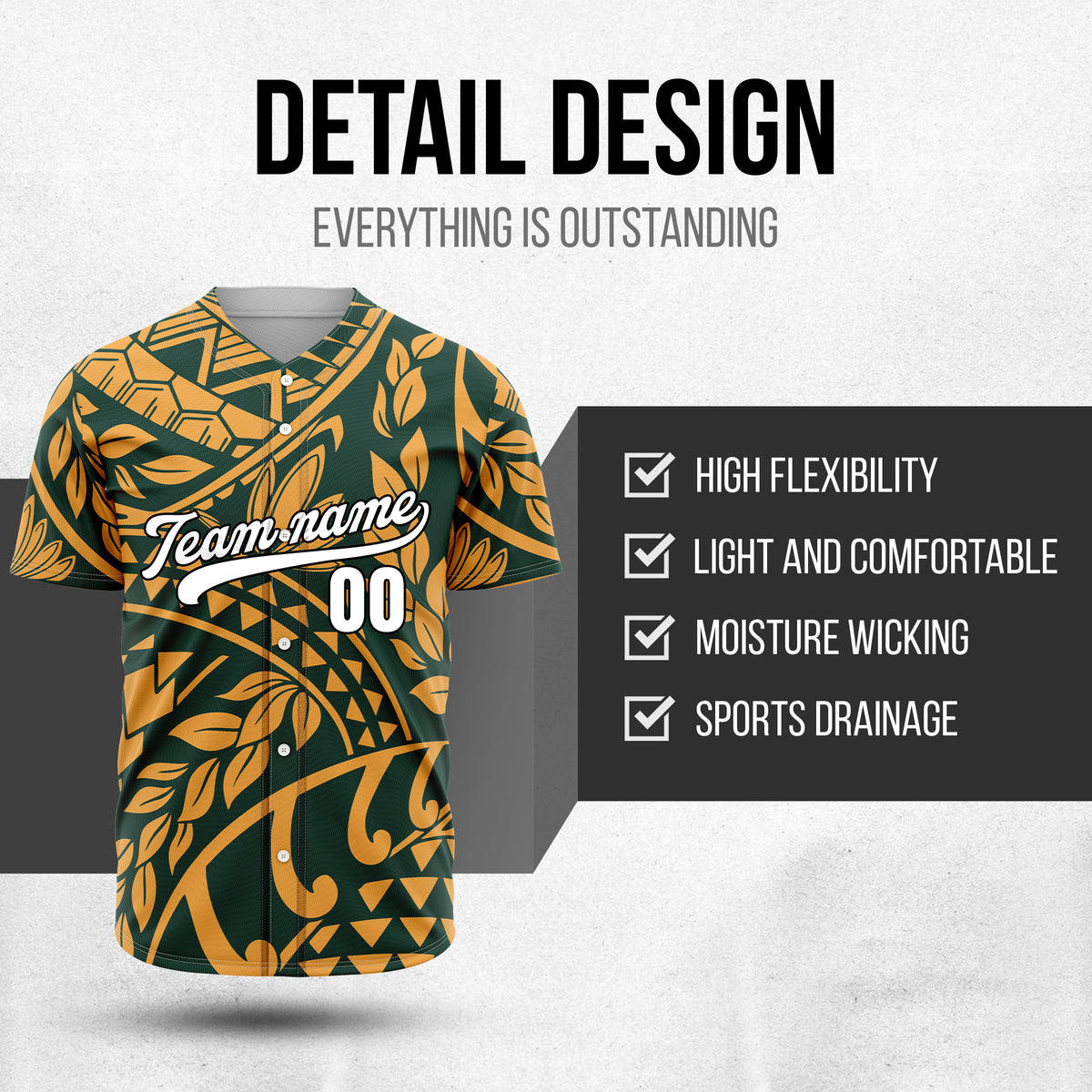 Custom Hawaii Storm Teal Baseball Sports Jersey Personalized Uniform with Name & Number