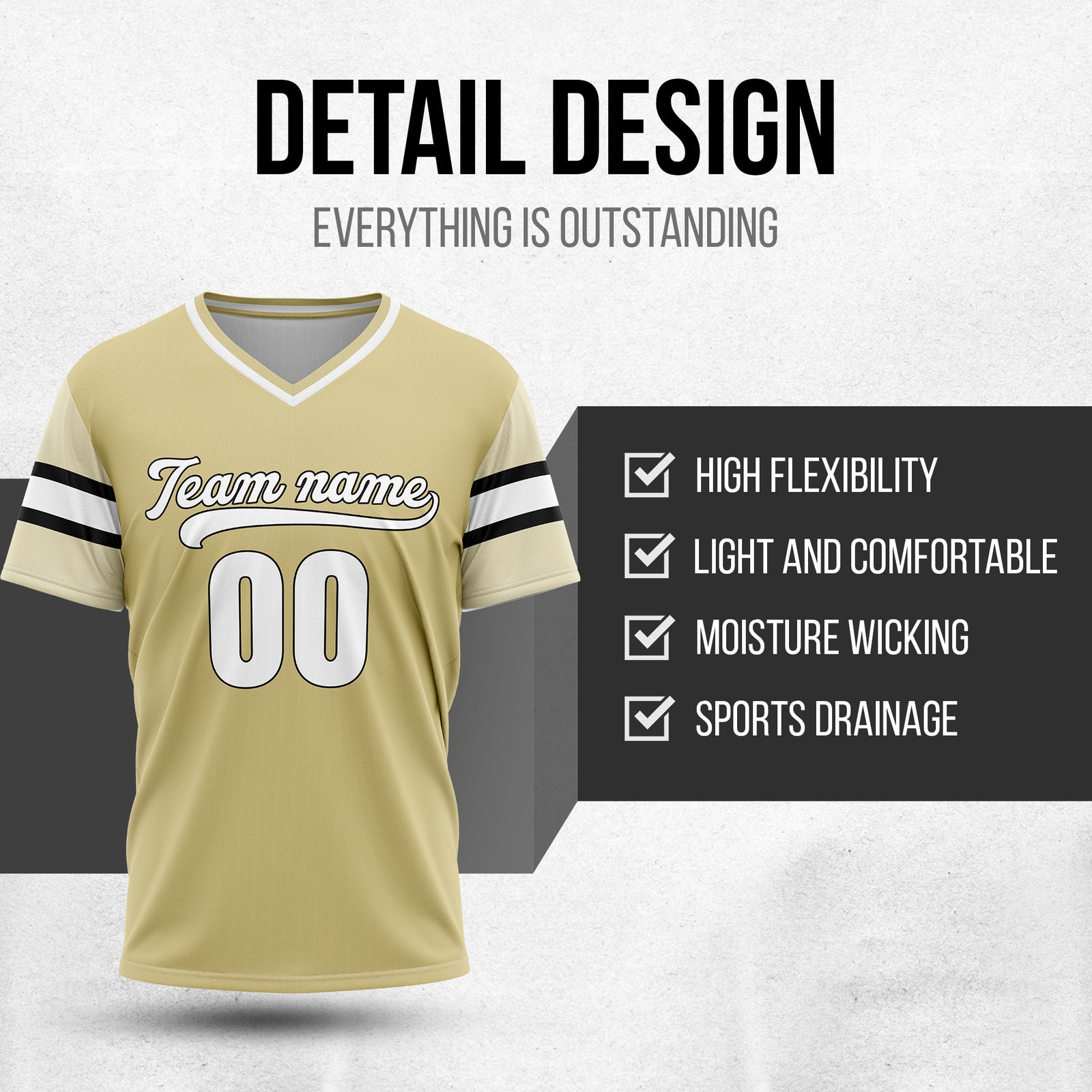 Custom StormLine Khaki Pullover Baseball Sports Jersey Personalized Uniform with Name & Number