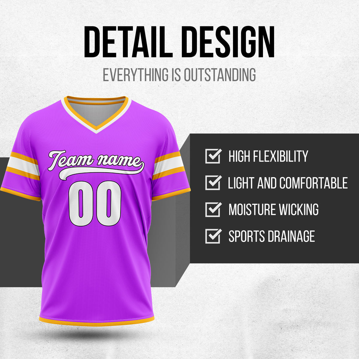 Custom StormLine Purple Pullover Baseball Sports Jersey Personalized Uniform with Name & Number