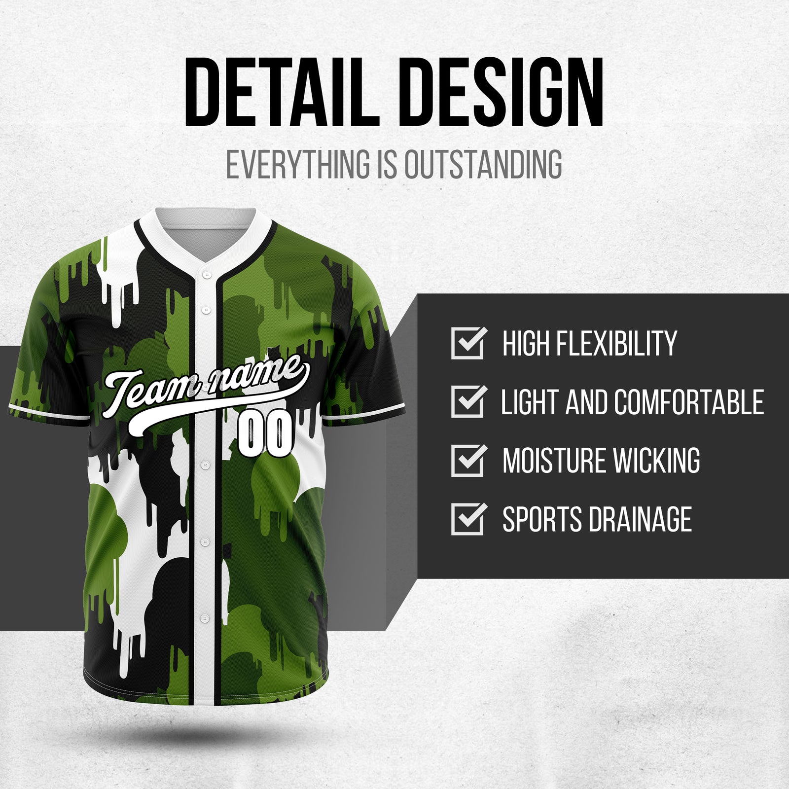 Custom Paint Hustlers White Baseball Sports Jersey Personalized Uniform with Name & Number