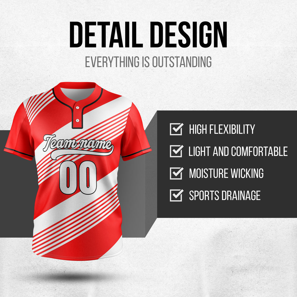 Custom Crossfire Red Baseball Sports Jersey Personalized Uniform with Name & Number
