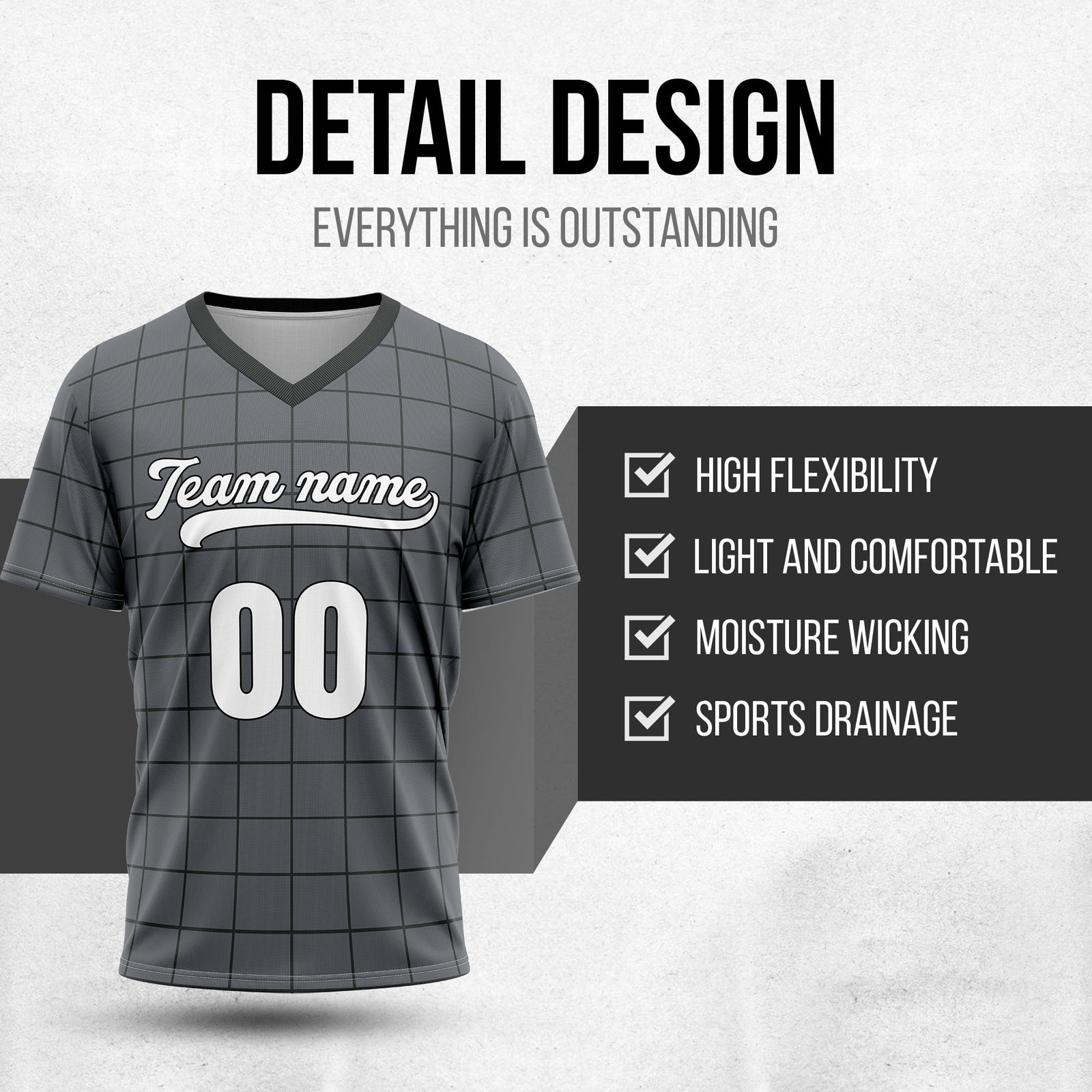 Custom Storm Matrix Dark Grey Baseball Sports Jersey Personalized Uniform with Name & Number