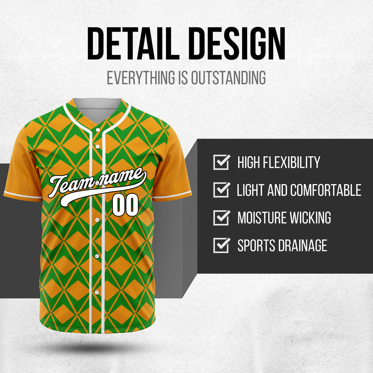 Custom Rhombus Blaze Orange Sports Jersey Personalized Uniform with Name & Number