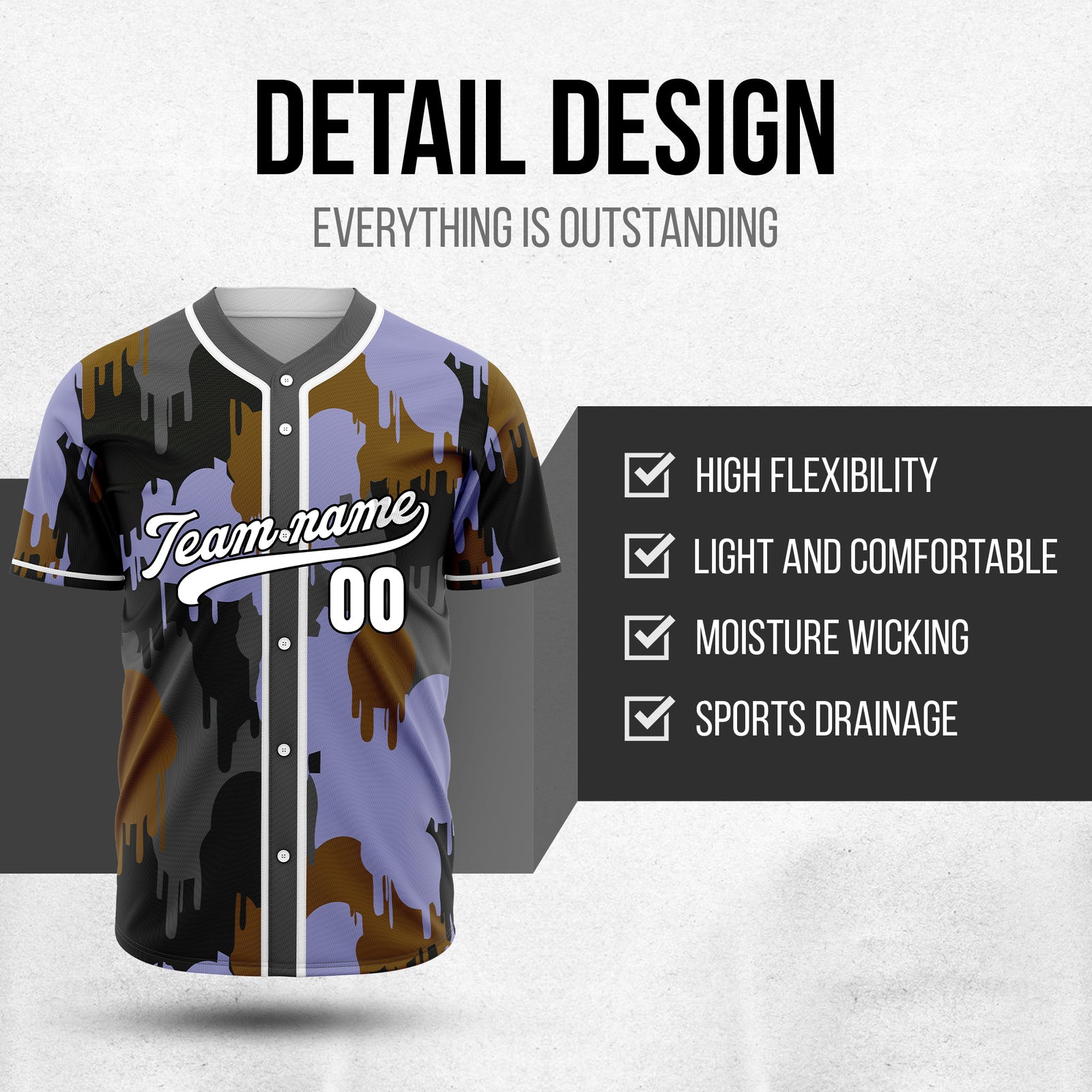Custom Paint Hustlers Dark Grey Baseball Sports Jersey Personalized Uniform with Name & Number