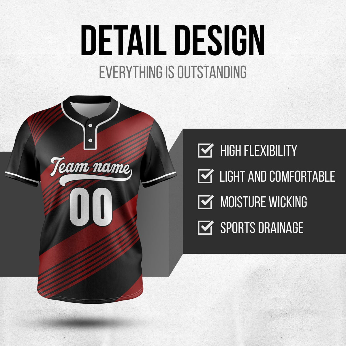 Custom Crossfire Black Baseball Sports Jersey Personalized Uniform with Name & Number