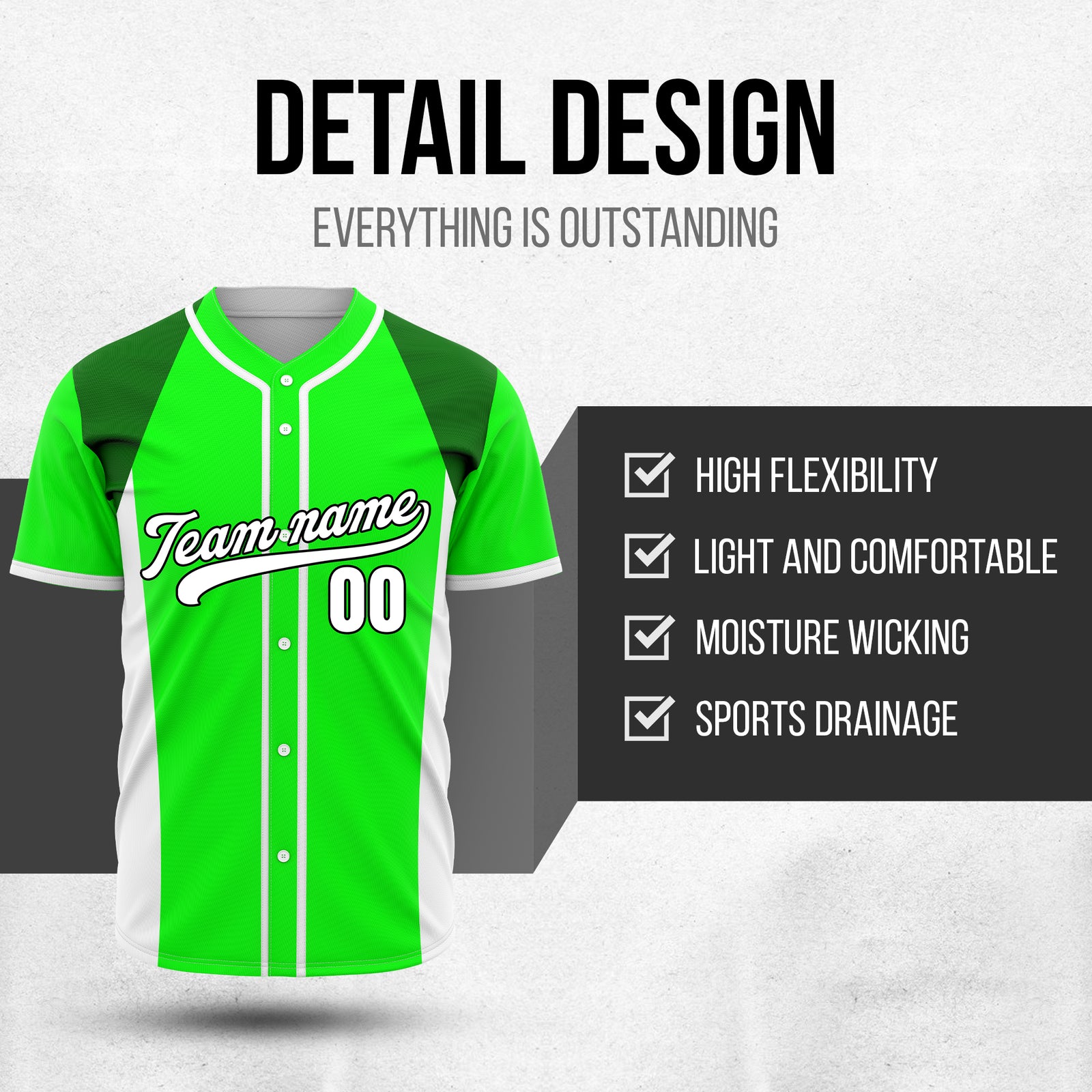 Custom Timeless Stripes Baseball Green Sports Jersey Personalized Uniform with Name & Number