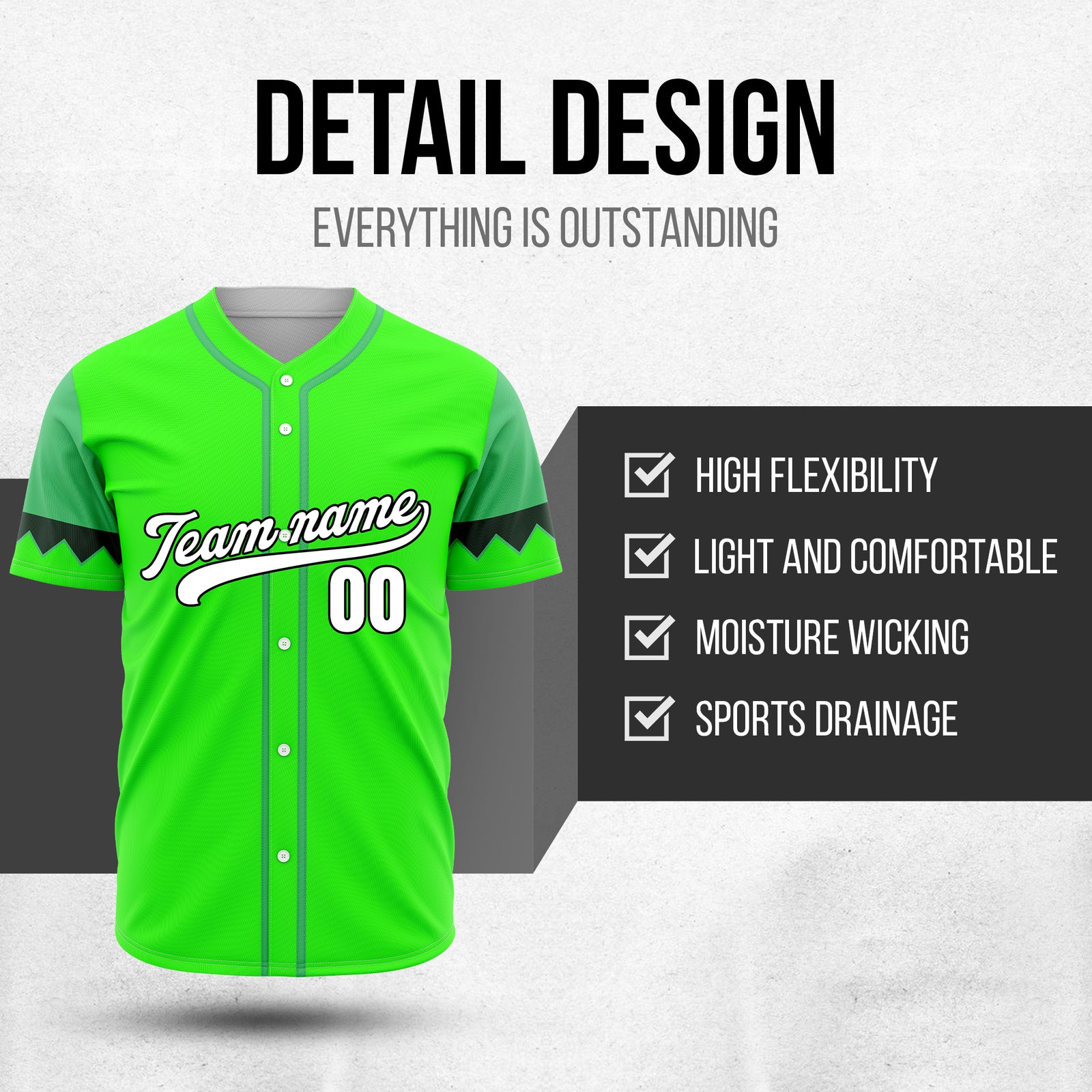 Custom Legacy Classic Baseball Neon Green Sports Jersey Personalized Uniform with Name & Number