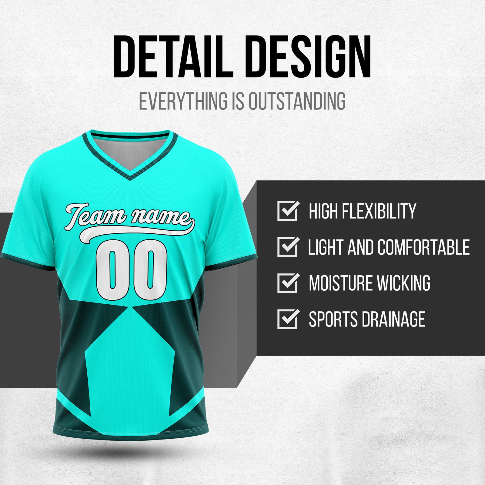 Custom NovaLine Aqua Pullover Baseball Sports Jersey Personalized Uniform with Name & Number