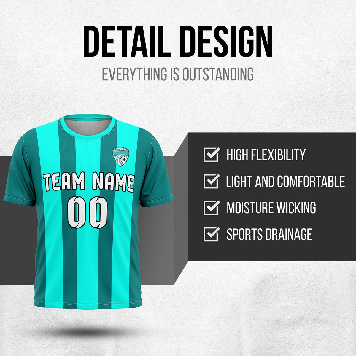 Custom Soccer R Stripes D1 Sports Tops Jersey
