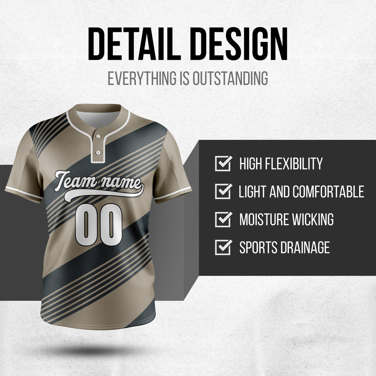 Custom Crossfire Grey Baseball Sports Jersey Personalized Uniform with Name & Number