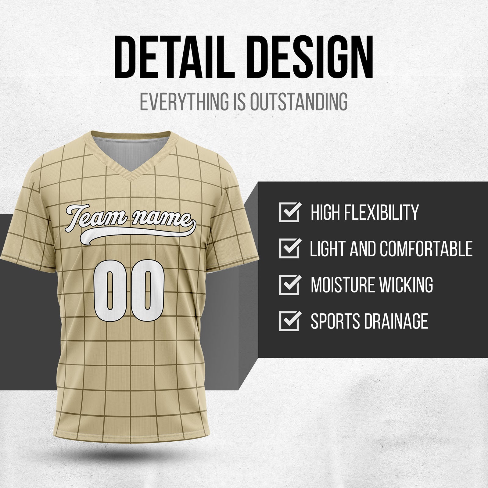 Custom Storm Matrix Khaki Baseball Sports Jersey Personalized Uniform with Name & Number